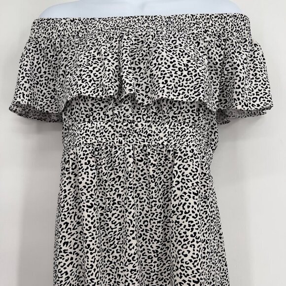 RIPE Celest Off The Shoulder Maternity Dress Animal Print Women's S - Picture 3 of 10